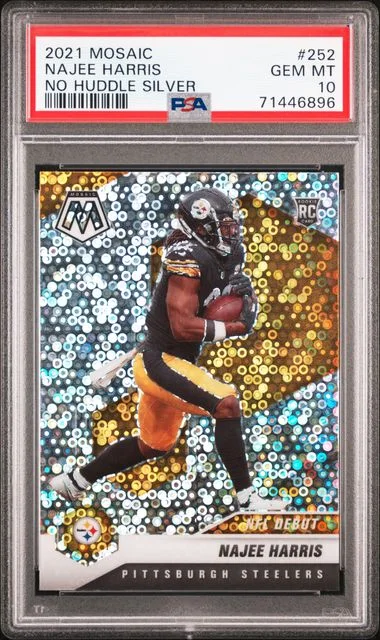 2021 Panini Mosaic Najee Harris No Huddle Silver #252 card image