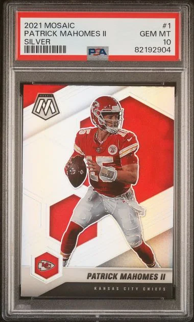 2021 Panini Mosaic Patrick Mahomes II Silver Mosaic #1 card image