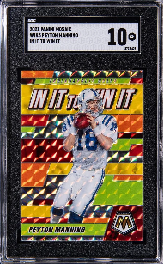 2021 Panini Mosaic Peyton Manning In It To Win It #WIN5 card image