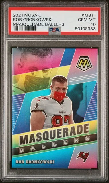 2021 Panini Mosaic Rob Gronkowski Masquerade Ballers #MB11 card image