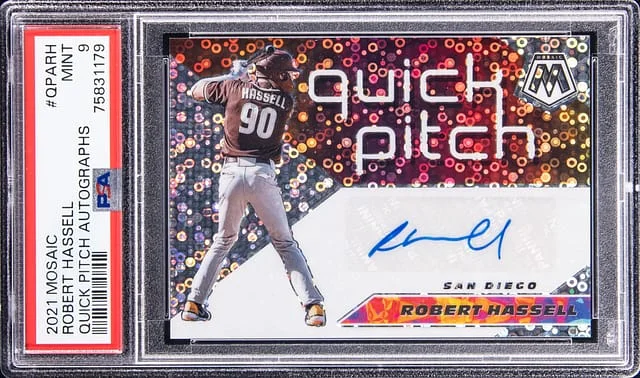 2021 Panini Mosaic Robert Hassell Quick Pitch Autographs #QPARH card image