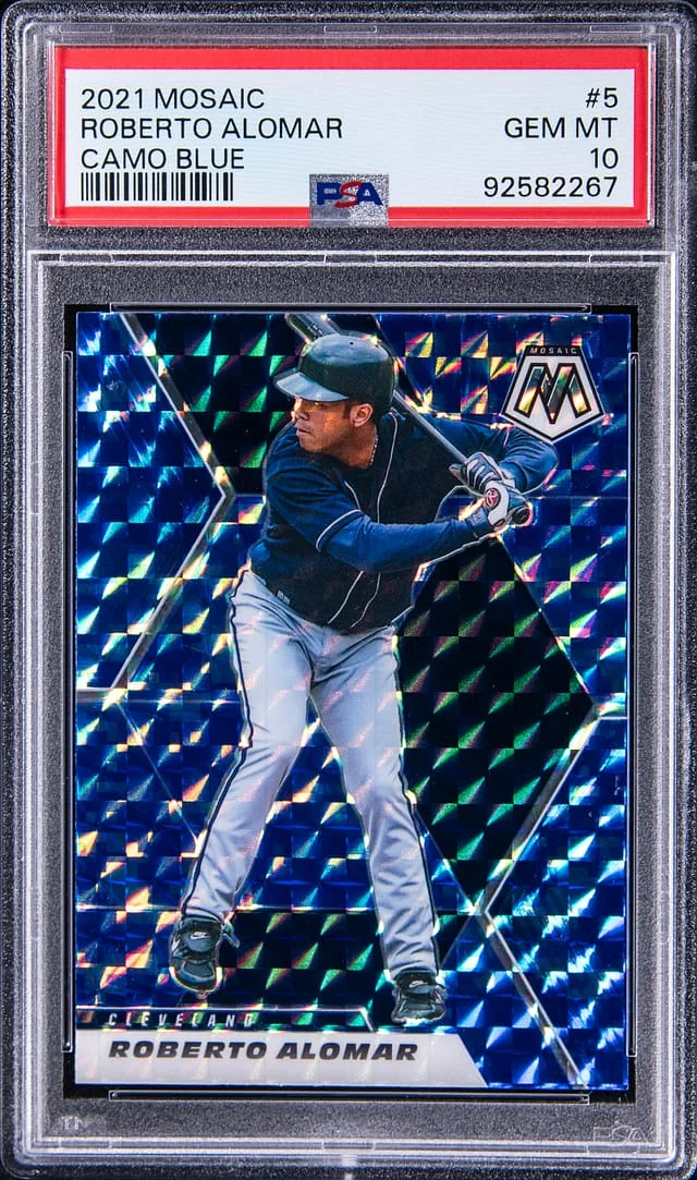 2021 Panini Mosaic Roberto Alomar Camo Blue #5 card image