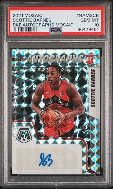 2021 Panini Mosaic Scottie Barnes Autographs Mosaic #RAM-SCB card image