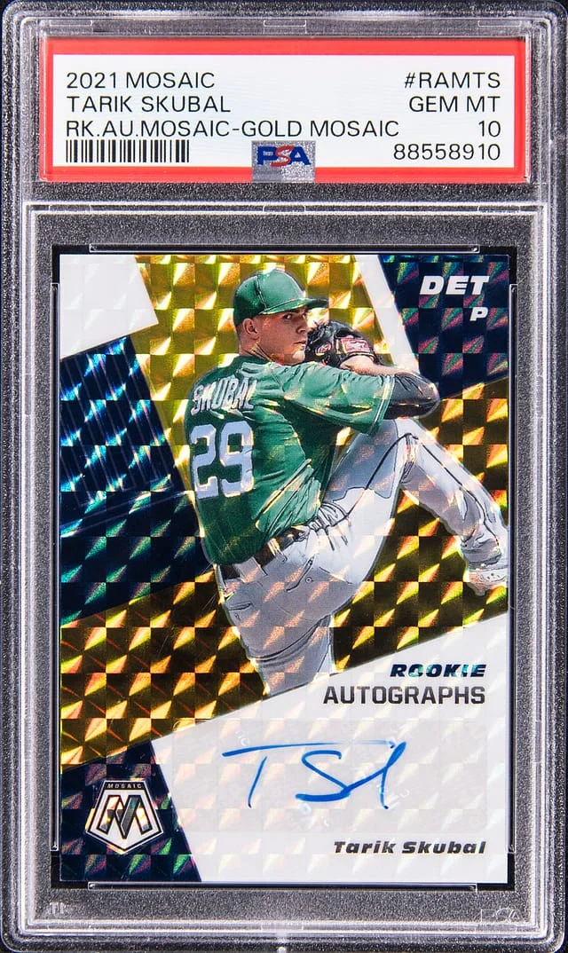 2021 Panini Mosaic Tarik Skubal Autographs Mosaic Gold Mosaic #RAM-TS card image