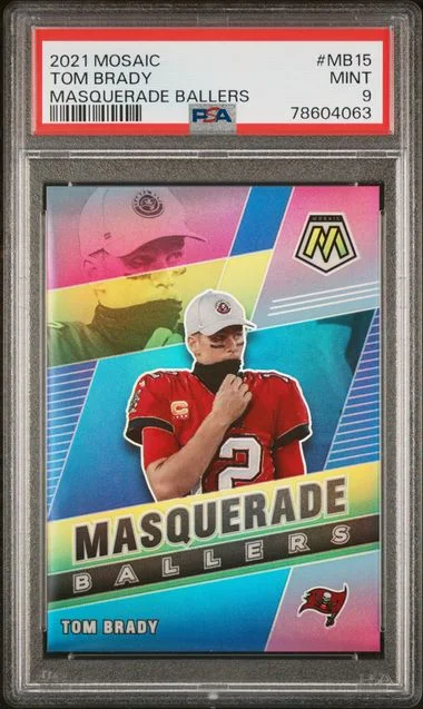 2021 Panini Mosaic Tom Brady Masquerade Ballers #MB15 card image