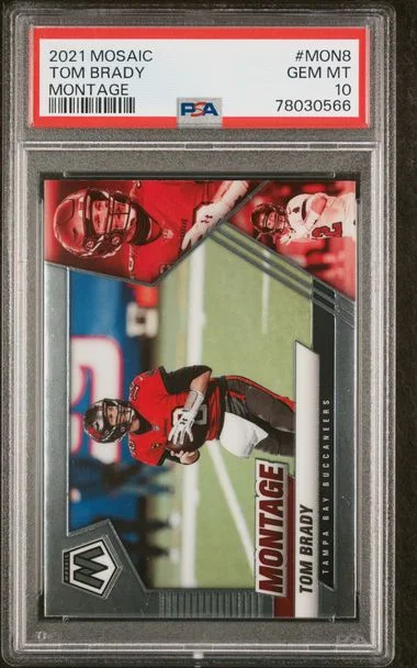2021 Panini Mosaic Tom Brady Montage #MON8 card image