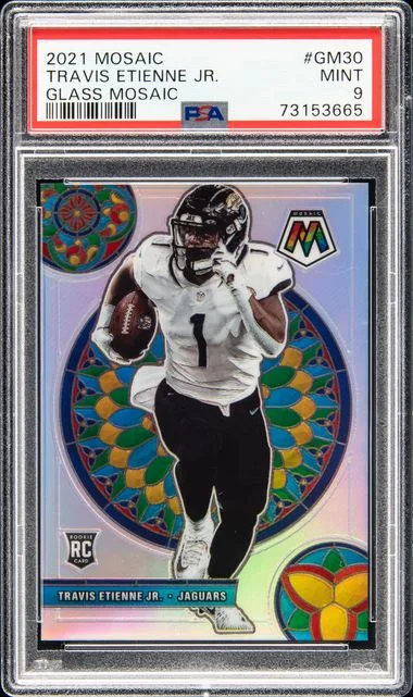 2021 Panini Mosaic Travis Etienne Jr. Glass Mosaic #Gm30 card image