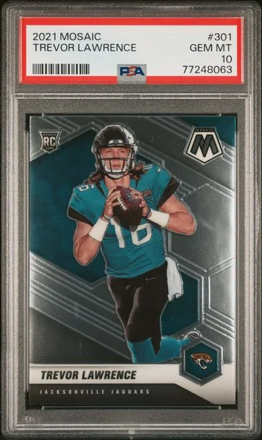 2021 Panini Mosaic Trevor Lawrence Reactive Orange #301 card image