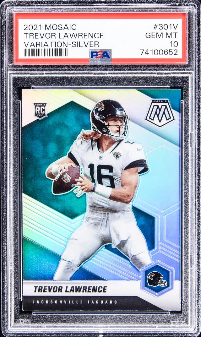 2021 Panini Mosaic Trevor Lawrence Variation Silver #301V card image