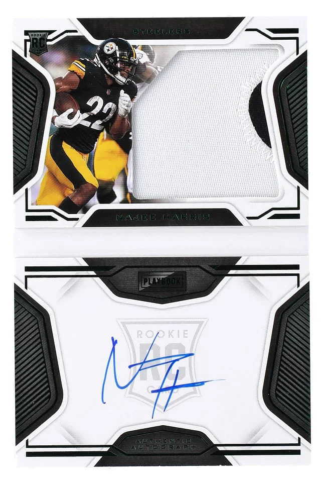 2021 Panini Najee Harris Playbook Rookies Playbook Jersey Autographs Green #209 card image