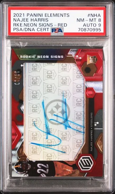 2021 Panini Najee Harris Elements Neon Signs Red #NHA card image