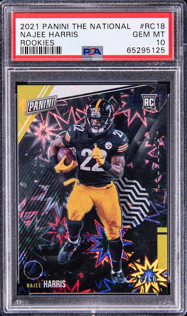 2021 Panini Najee Harris The National Rookies #RC18 card image