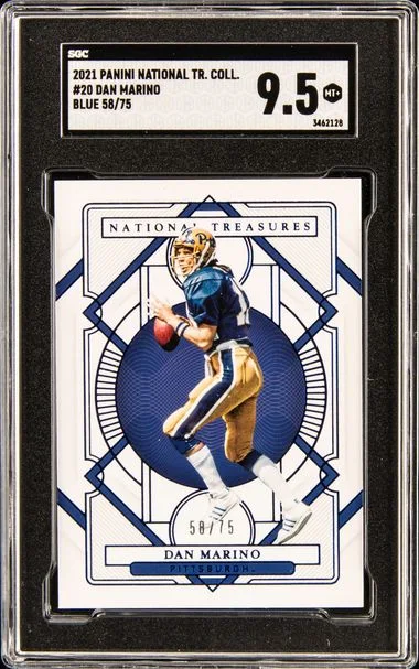 2021 Panini National Treasures 20 Dan Marino Collection Blue #58/75 card image