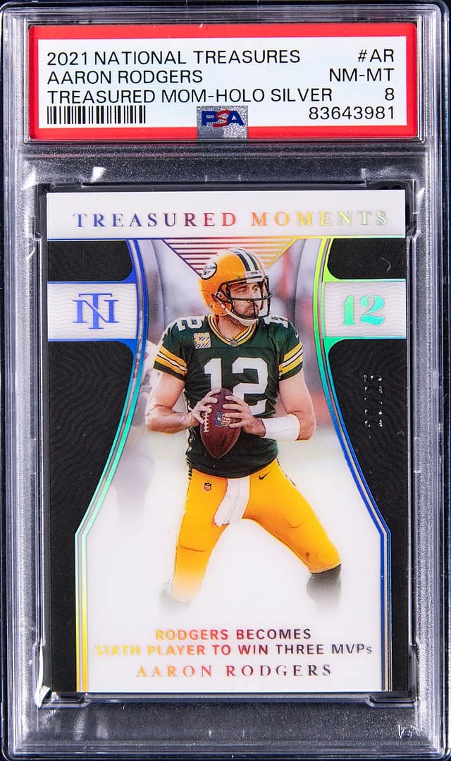 2021 Panini National Treasures Aaron Rodgers Memorabilia #AR card image