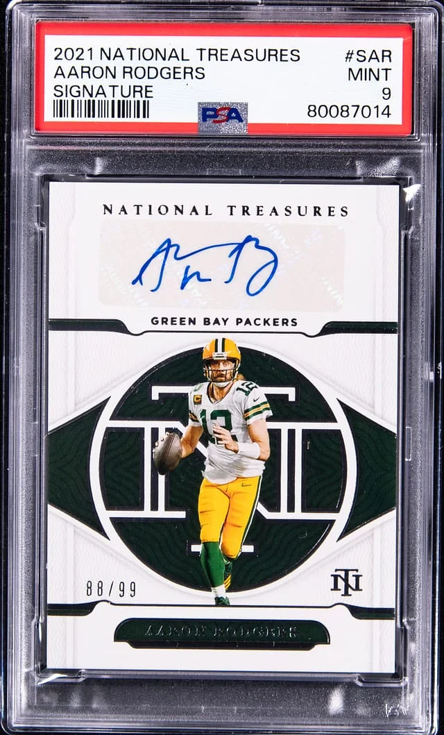 2021 Panini National Treasures Aaron Rodgers Signature #S-AR card image