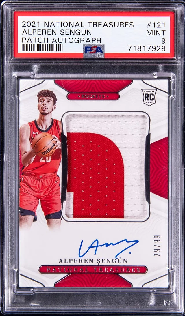 2021 Panini National Treasures Alperen Sengun Patch Autograph #121 card image
