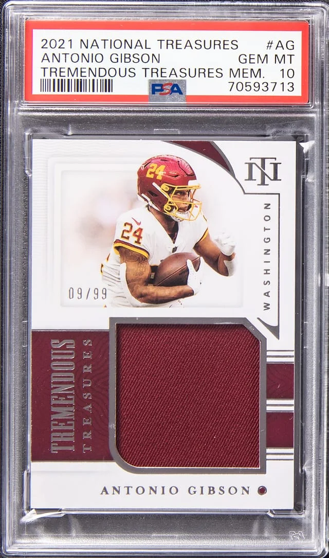 2021 Panini National Treasures Antonio Gibson Tremendous Treasures Memorabilia #TT-AG card image