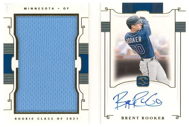 2021 Panini National Treasures Brent Rooker Signatures Jumbo Material #RSM-BR card image