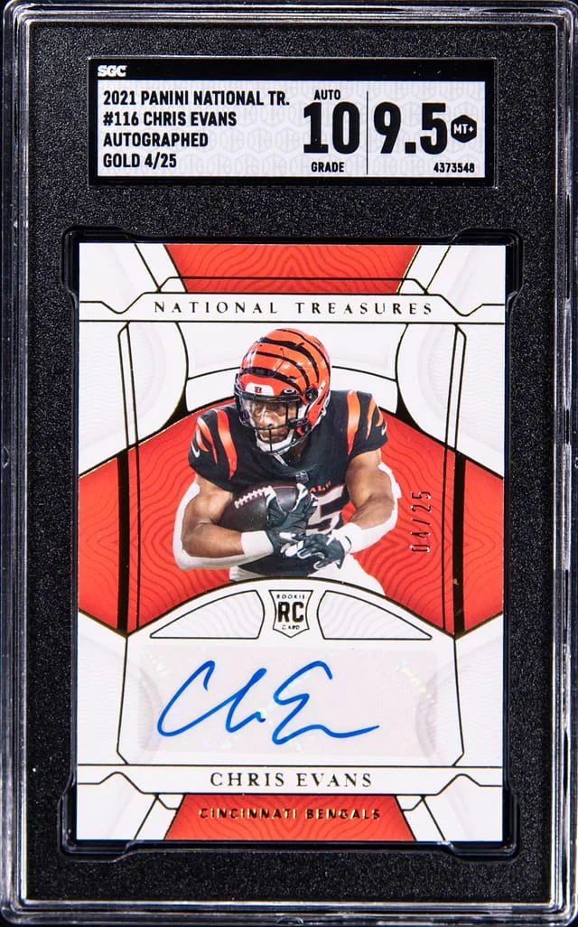 2021 Panini National Treasures Chris Evans Autographed Gold #116 card image