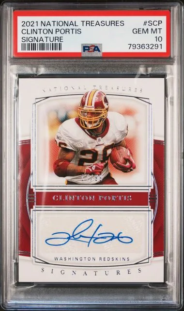 2021 Panini National Treasures Clinton Portis Signatures #SCP card image