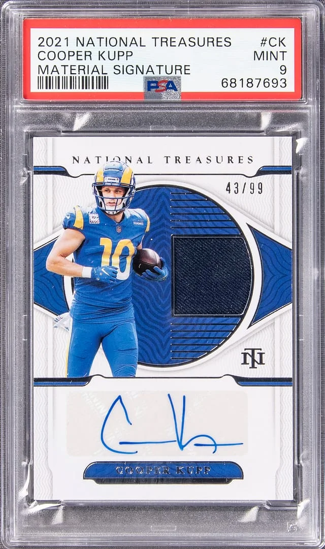 2021 Panini National Treasures Cooper Kupp Material Signature #MS-CK card image