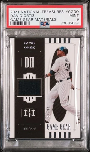 2021 Panini National Treasures David Ortiz Game Gear Materials #GGDO card image