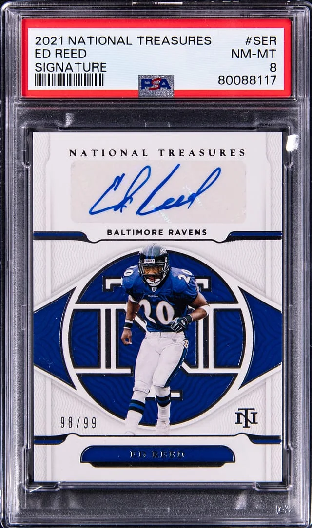 2021 Panini National Treasures Ed Reed Signature #S-ER card image