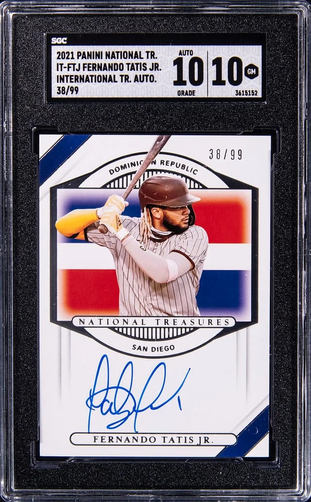 2021 Panini National Treasures Fernando Tatis Jr. International Treasures Autograph #IT-FTJ card image