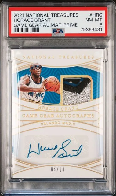 2021 Panini National Treasures Horace Grant Game Gear Autograph Materials #HRG card image