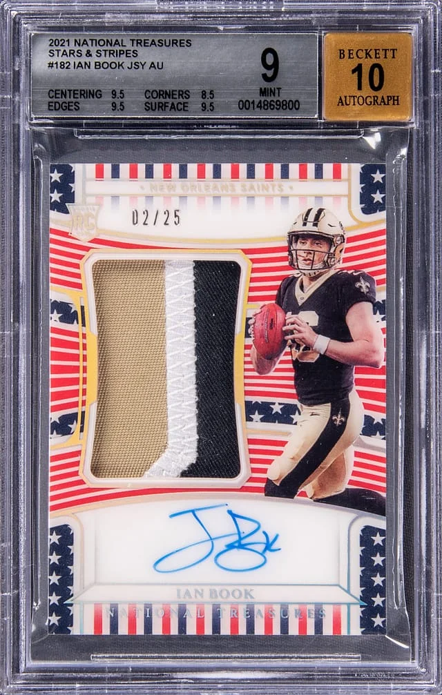 2021 Panini National Treasures Ian Book Patch Autograph (RPA) Stars & Stripes #182 card image