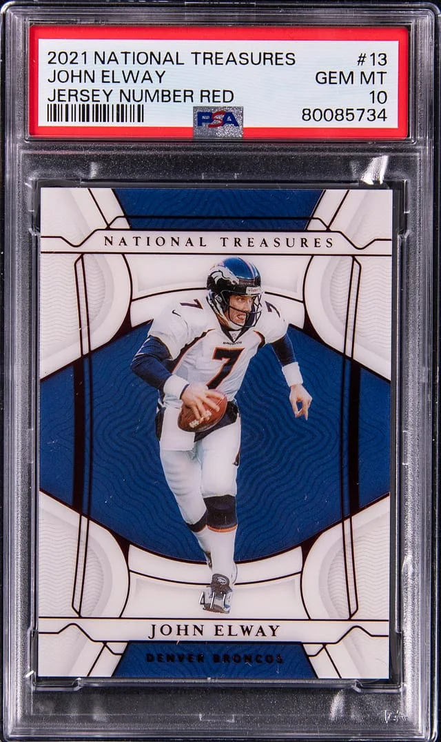 2021 Panini National Treasures John Elway #13 card image