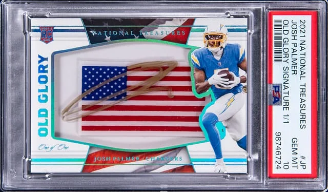 2021 Panini National Treasures Josh Palmer Old Glory Signature #OGS-JP card image