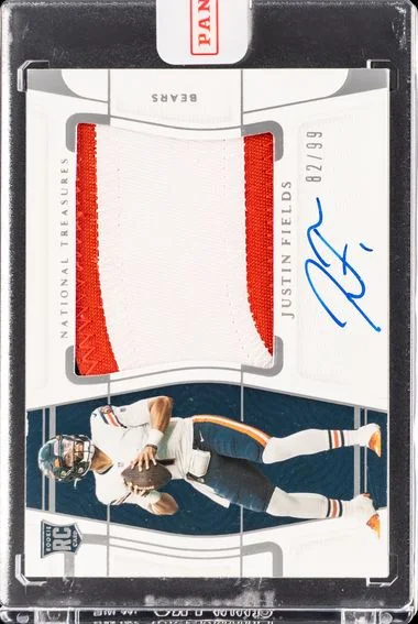 2021 Panini National Treasures Justin Fields #RWS-JF card image