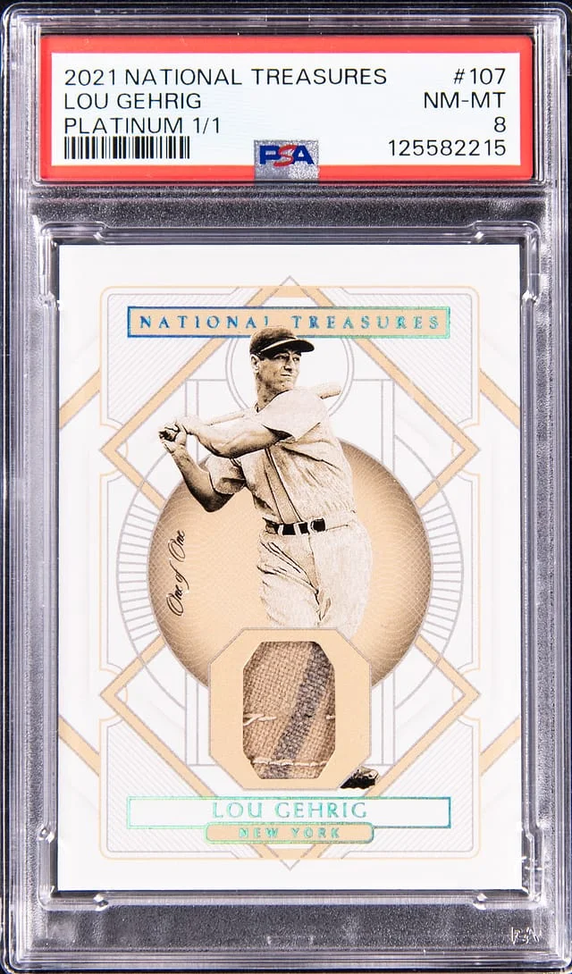 2021 Panini National Treasures Lou Gehrig Platinum #107 card image