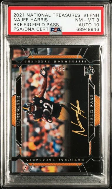 2021 Panini National Treasures Najee Harris Signatures Field Pass #FP-NH card image