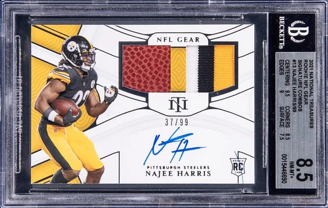 2021 Panini National Treasures Najee Harris NFL Gear #RSC-NJ card image