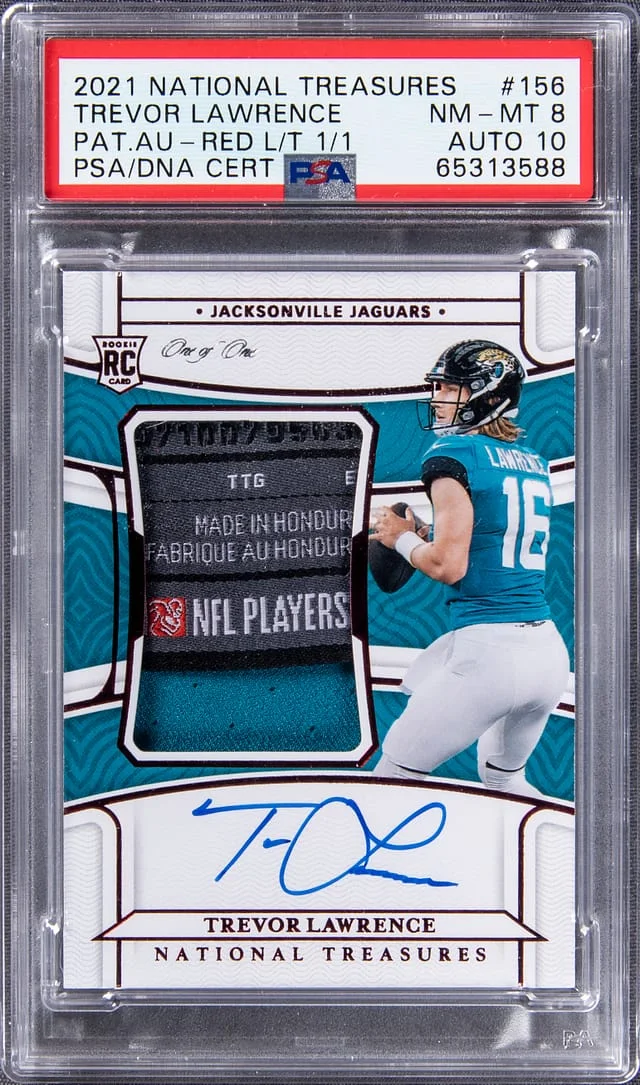 2021 Panini National Treasures Patch Autographs (RPA) Red Laundry #no-number card image