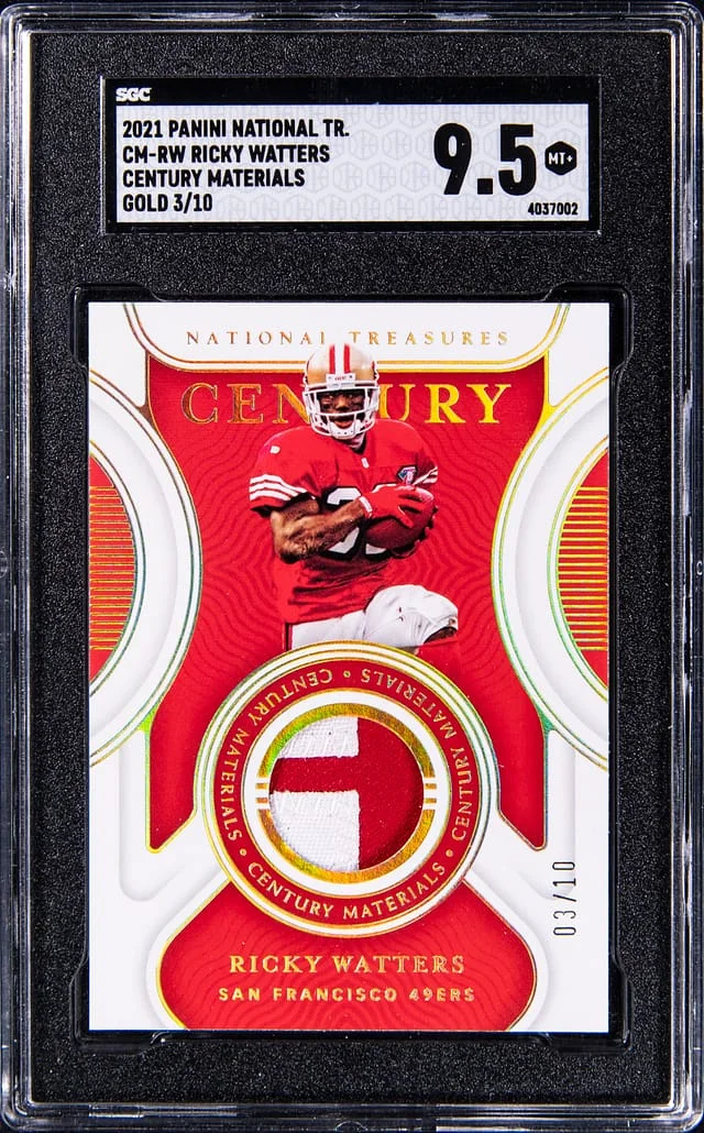 2021 Panini National Treasures Ricky Watters Century Materials Gold #CM-RW card image