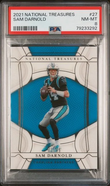 2021 Panini National Treasures Sam Darnold #27 card image