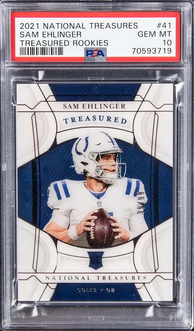 2021 Panini National Treasures Sam Ehlinger Treasured Rookies #TRC-41 card image