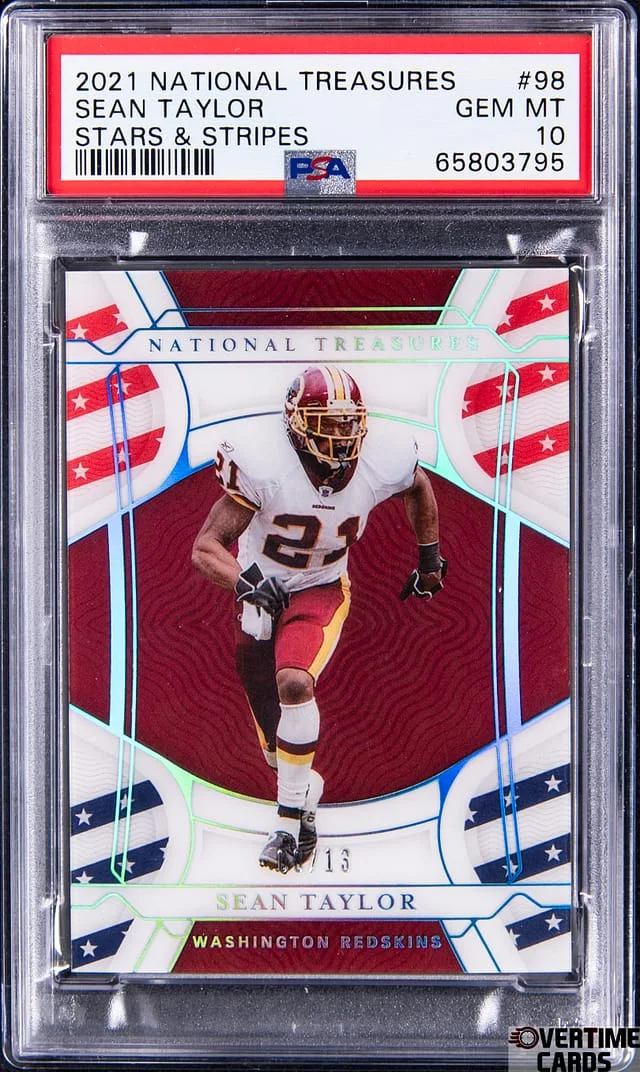 2021 Panini National Treasures Sean Taylor Stars/Stripes #98 card image