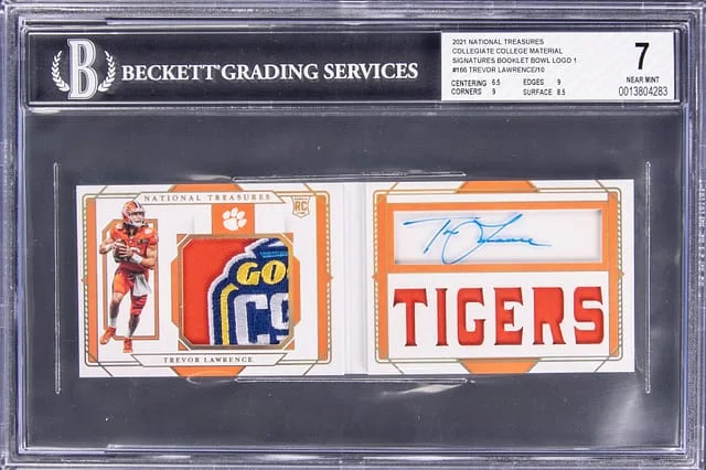 2021 Panini National Treasures Trevor Lawrence Collegiate #166 card image