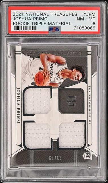 2021 Panini National Treasures Triple Materials Jpm Joshua Primo #no-number card image