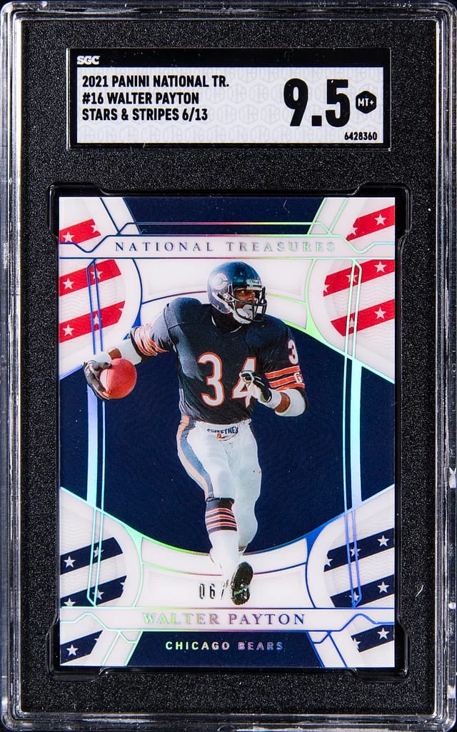 2021 Panini National Treasures Walter Payton Stars & Stripes #16 card image