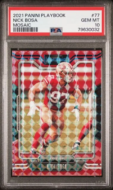 2021 Panini Nick Bosa Playbook Mosaic #77 card image