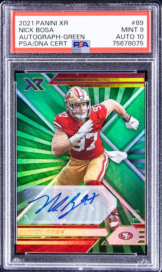 2021 Panini Nick Bosa Xr Autograph Green #89 card image