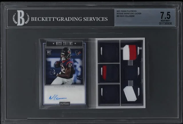 2021 Panini Nico Collins Playbook Signature Locker #RL-NCO card image