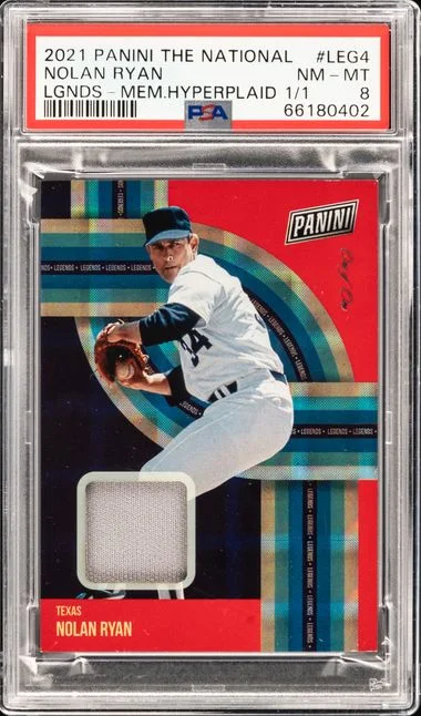 2021 Panini Nolan Ryan Game-Used The National Legends Memorabilia Hyperplaid #LEG4 card image