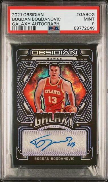 2021 Panini Obsidian Bogdan Bogdanovic Galaxy Autographs #GA-BOG card image
