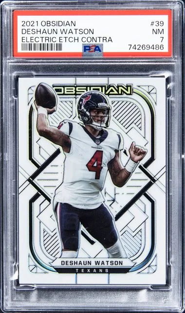 2021 Panini Obsidian Deshaun Watson Electric Etch Contra #39 card image